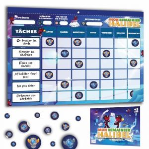 Halibel Tableau de R&eacute;compenses pour Enfants &ndash; Aide l&rsquo;Enfant dans Son comportement et sa Routine &ndash; T&acirc;ches Personnalisable + de 1000 Stickers &ndash; Semainier pour 6 Mois (24 Pages) (KRAKENAMZ, neuf)