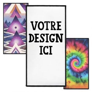 Patch Personnalis&eacute; Rectangle 5cm &agrave; 20cm avec votre Photo, Logo, Text ou Design | Impression Textile Haute R&eacute;solution | &Eacute;cusson Thermocollant sur mesure | Pour Vestes & V&ecirc;tements (10,2cm x 20,3cm) (Concrete Schoolyard Berlin, neuf)