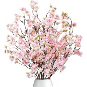 Dremisland 4PCS Fleurs de Cerisier Artificielles Branches Fausses Rose Fleurs de Pêche 100cm Bouquet Fleurs Cerisier Artificielles Plantes Longues Tiges Artificiel Deco pour Vase Maison Table Jardin (SZLM Company Limited, neuf)