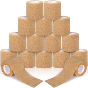 RDDAIPE 16 Rouleaux Bandage Autoadhésif, 5cmx4.5m Bande Cohesive, Elastiques Bande Adhésive, Bande Strapping Adhésif, Bande Auto Adhesive pour Medical, Sports, Poignets, Cheville, Chat,Chien,Cheval (STORE DI MARTINO LUIGI S.R.L., neuf)