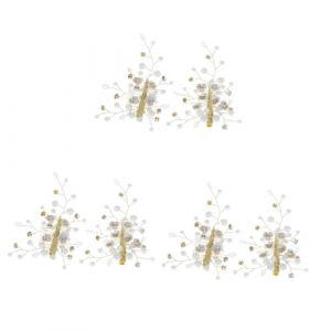 FRCOLOR 6 Pcs Perlé Épingle À Cheveux Cheveux Clip Pour Fleur Fille Perle Fleur Épingle À Cheveux Filles Épingle À Cheveux Pour Le Mariage Perle Perles Cheveux Clip De Mariage Cheveux (White Beach, neuf)