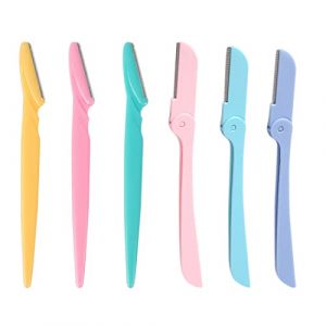 Pack de 6 rasoirs à sourcils Androxeda, tondeuse de précision pour les poils du visage pour femmes et hommes, rasoir à sourcils (2 styles) (Androxeda, neuf)
