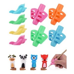 JEXOWIQ Aide écriture,12 Pcs Enfants Écriture Grip Crayon Grip,Guide Doigt Ecriture Enfant,Pencil Grips for Kids Ergonomique Aide Ecriture Pour Enfant Adulte Besoins (GUO  ZEXIAO UK STORE, neuf)