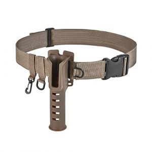 (Kaki) Ceinture de support de canne &agrave; p&ecirc;che portable avec ceinture r&eacute;glable Wader, sangles de cuissardes et accessoires de p&ecirc;che en kayak, pour le surf casting (Spark EU, neuf)