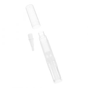 DECORNIJIA Stylo Vide pour Huile Cuticules avec Embout Pinceau Blanc Stylo Rotatif Rechargeable pour Soin Ongles Distributeur Pr&eacute;cis et Transparent (ZhiLight, neuf)