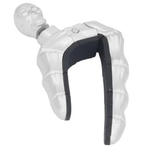 Dilwe Bouton de Guitare T&ecirc;te de Mort, M&eacute;canisme de Verrouillage &agrave; Rouleau Antid&eacute;rapant pour Guitares &eacute;lectriques Acoustiques, ukul&eacute;l&eacute; (SILVER) (Yisteel-EU, neuf)