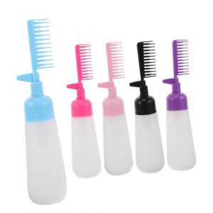 FOMIYES Lot De 5 Flacons Applicateurs De Capillaire Flacon De Avec Bec Verseur Dhuile Peigne Applicateur De Capillaire Pour Usage Domestique Et En Salon (Family&Personal, neuf)