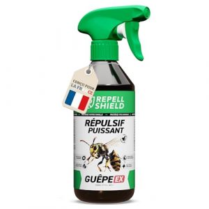 RepellShield® Citronnelle Spray Anti Guepes et Frelons -500ml- Non Tachant - Usage Intérieur & Extérieur - Barrière Répulsive de Longue Durée Anti Guêpe pour Maison, Piscine, Toiture (Vivere GmbH, neuf)