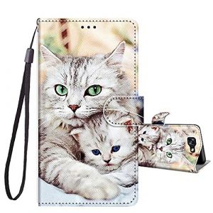 JRIANY Coque Samsung Galaxy A5 2017, Etui Portefeuille Samsung Galaxy A5 2017 avec Motif, Antichoc Housse Protection PU Cuir Fonction Support pour Samsung Galaxy A5 2017 (5,20 Pouces) - Chats D (JRIANY, neuf)
