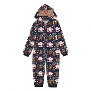 OLCANA Pyjama de Noël assorti | Ensemble de pyjama assorti à manches longues à capuche avec motifs | Pyjama de Noël pour la famille, pyjama de Noël pour la famille (guardertu, neuf)