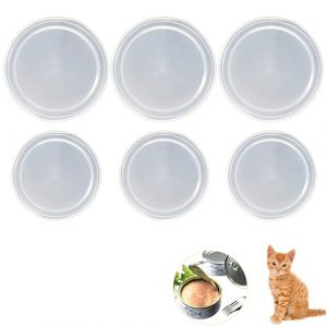 Lot de 6 couvercles pour boîtes de conserve - 400 g - 800 g - Couvercle pour boîtes de nourriture pour chats et chiens - Lavable - En plastique - Fermeture pour boîte de conservation des aliments pour (Rayconup, neuf)