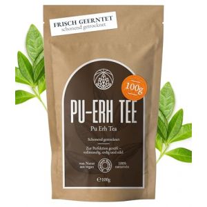 Th&eacute; Pu Erh Monte Nativo (100g) - Feuilles de Puerh d&eacute;licatement s&eacute;ch&eacute; - Th&eacute; en vrac 100% naturel et sans additifs - Infusion aromatique pour une d&eacute;licieuse tisane (Monte Nativo, neuf)