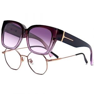 KANASTAL Surlunettes de Soleil Femme Polaris&eacute;es Oversize Lunettes de Soleil Violette Carr&eacute;e Mode Protection UV400 (kanastal, neuf)