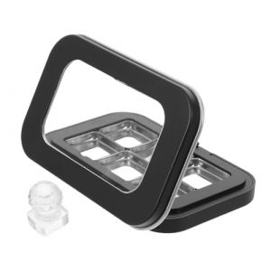 GALPADA Palette de Maquillage Magn&eacute;tique Vide 6 Compartiments 7,8 X 5 CM, Bo&icirc;te en M&eacute;tal Mat Noire Presse Int&eacute;gr&eacute;e, Porte-Palettes &agrave; Paupi&egrave;res et Fards &agrave; Joues Rechargeable, Rangement (Hargrove Hare, neuf)