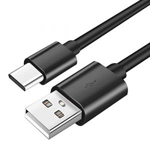 Aiivioll C&acirc;ble de charge USB C pour &eacute;couteurs Sennheiser Momentum True Wireless 1, 2, 3, HD 450BT, CX 400BT, MOMENTUM 3 & 4, USB A vers type C, c&acirc;ble de charge rapide de rechange (1 m/noir) (Aiivioll-fr, neuf)