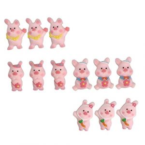 Alipis 2 Ensembles Jolis Accessoires De Cochon Ornements Décoration De Jardin Grenouille En Peluche Mini-figurine Décorations Murales De Jardin Mini-animaux Résine Rose 40 Pièces * 2 (Dahlia Oiye, neuf)