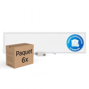 LECOM 6 x Panneau LED 120x30 - Dalle LED Encastrable Blanc Neutre 4000lm 5 ans de garantie Pave Faux Plafond Plafonnier Rectangulaire (4000 K) (WRElektro, neuf)
