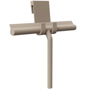 HEIMR Raclette de Douche Taupe Avec Support pour Salle de Bain, 24 cm Raclette Douche Silicone pour Nettoyage Vitre, Miroirs, Carrelage, Vitres de Voiture, Raclette Douche Accessoires de Salle de Bain (Rustico Home, neuf)