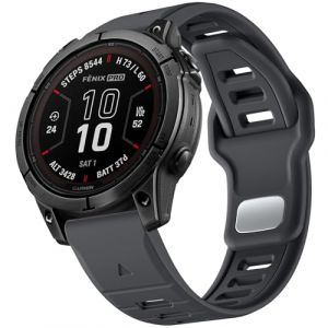 Negatta Bracelet Compatible avec Garmin Fenix 7X/Fenix 7X Pro/Fenix 6X Pro/Fenix 5X Plus/Fenix 5X/Fenix 3/3 HR, 26mm Bracelet Montre Silicone Quick Fit pour Garmin Epix Pro 51mm/Instinct 2X Solar (FFenzy-Store, neuf)