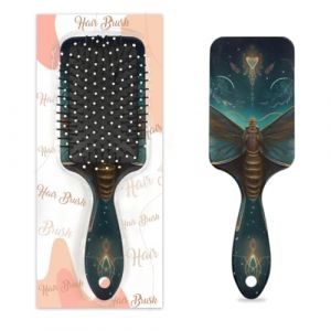 Entemne Brosse &agrave; cheveux pour femmes, hommes, filles, gar&ccedil;ons, papillon, attrape-r&ecirc;ves, brosse de massage du cuir chevelu, peigne &agrave; coussin d'air pour cheveux secs et humides d&eacute;m&ecirc;lant, brosses &agrave; (HHengY, neuf)