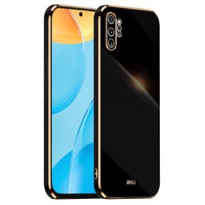 HONLEN Coque pour Samsung Galaxy Note10+ / Samsung Note 10 Plus (6.8" inches), &Eacute;tui en TPU Souple en Silicone, Design de Cadre de Galvanoplastie - Le Noir (HONLEN, neuf)