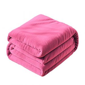 STGAO Couverture Polaire 90 x 190 cm Am&eacute;liorer Le Sommeil Plaid Fausse Fourrure Personnalisation du Support pour Chambre Sofa Lit Fauteuil, Rose fonc&eacute; (LvLiangYanJunDianZiShangWuYouXianGongSi, neuf)