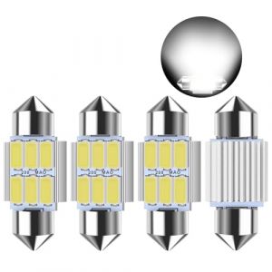 Safego Ampoule C5W LED 31MM Canbus Anti Erreur 12V 6500K Blanc 5730 6SMD DE3175 DE3021 DE3022 Feston LED Int&eacute;rieur de Voiture Lumi&egrave;re D&ocirc;me Carte Coffre Plafonnier Plaque D'immatriculation 4PCS (PinZeEU, neuf)