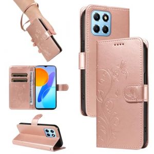 SRISHP Coque pour Honor X8 5G / Honor X6 / Honor 70 Lite, Housse Etui Portefeuille Cuir PU Multifonction, Magn&eacute;tique &Eacute;tui de Protection Compatible avec Honor X8 5G, Or Rose (THRION, neuf)
