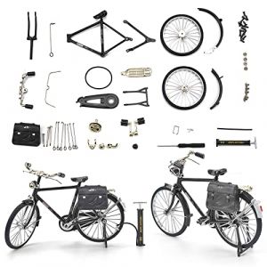 V&eacute;lo de Doigt Mod&egrave;le de V&eacute;lo de Doigt Mod&egrave;le 1:10 Jouet pour V&eacute;lo Miniature Mountain Ornements, BMX Finger Bike pour Collections, D&eacute;coration de Biblioth&egrave;ques (Noir) (lianzhong-eu, neuf)