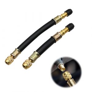 2 Pi&egrave;ces Extension de Valve de Pneu, Rallonge Valve Pneu Multisurface en Caoutchouc Adaptateur Fiable Flexible Gonflage Facile des Pneus Compatible Moto Voiture Camion Remorque et Camping Car (Xueyuyingkeji, neuf)