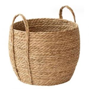 Panier tressé Pot de plantes en osier tressé 25,9 x 30 cm Pot rond en rotin avec poignée, panier à plantes en osier pour ranger le linge (PULSEPPLDE, neuf)