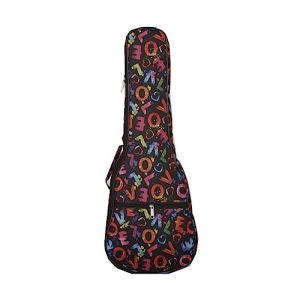 Surwin Housse pour Ukulélé Etui Sac Ukulélé Rembourré avec Bretelles Réglables, Fermeture à Glissière, Sac pour Ukulélé 21 23 26 Pouces, pour Soprano/Concert (noir,21 pouces) (Yiwin, neuf)