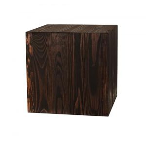Colonne Décorative Rustique, Colonne En Bois, Colonne Pour Plantes, Support De Plante, Décoration En Bois Intemporelle, Stable Et Durable, Noyer Foncé, 30x30x30 Cm (KNAPOL SP. Z O.O., neuf)