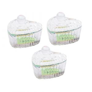 EPIGEIST 3 pi&egrave;ces Verre &agrave; Ongles Cristal avec Couvercle pour Salon de Manucure R&eacute;cipient Transparent pour M&eacute;lange de Liquides et Substances Accessoire Pratique et &Eacute;l&eacute;gant pour Nail Art (Laimmde, neuf)