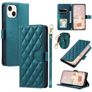 Coque avec Cordon pour Honor X5C 4G/X5C Plus/Play 10A 4G, [Housse en Cuir PU Premium] [Etui &agrave; Rabat] [Pochette de Portefeuille], &Eacute;tui de Protection pour Honor X5C 4G/X5C Plus/Play 10A 4G(Vert) (TENGLAN, neuf)