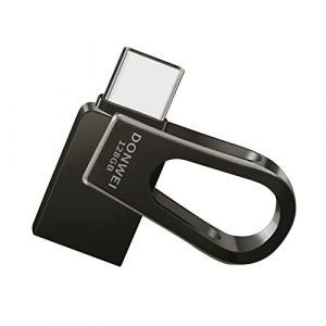 Cle USB 128 Go, Clé USB C 3.0, Clef USB OTG Type C 2 en 1 Rapide Flash Drive, Grande Capacité Pen Drive Portable MéMoire Stick avec Une Vitesse de Transfert de DonnéEs Allant Jusqu'à 50 Mo/S - Noir (DONWEI STORE, neuf)