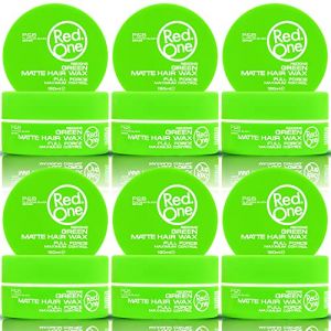 RedOne Cire Mat Coiffante Verte 150 ml | Effet Mat | Sans Brillant | Cire | Tenue Ultra-Forte | Cire Coiffante pour Hommes et Femmes | Parfum de Noix de Coco | Contr&ocirc;le Maximum | Lot de 6 (2HUY TRADING, neuf)
