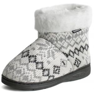 GURGER Chausson Enfant Fille Peluche Pantoufle Gar&ccedil;on Chausson Montant Hiver Fourrure Chaud Chaussons Bottes Bottines Maison Gris Taille 36 37 (QUAN JIYU, neuf)
