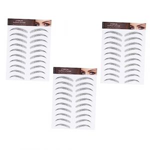 HONMEET 3feuilles Autocollants De Sourcils Imperméables Stickers De Sourcils Imitation Pour Look Naturel Et Faciles à Appliquer Idéaux Pour Maquillage Quotidien (ATriss, neuf)