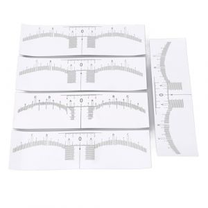 Règle de Front Jetable 100 Pack Règle de Tatouage Sourcils, Toilettage Pochoir Shaper Outils de Mesure, pour Sourcil Pochoir Positionnement, Extensions de Sourcils Maquillage (yuyte, neuf)