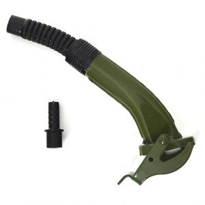 BW Bec verseur flexible en métal pour jerrican à essence 5/10/20 litres Flex Standard avec support pour bidon de 10/20 litres Vert olive RAL 6003 Fabriqué en Europe (let's build brands, neuf)