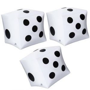 LQTSLFM 3 Pièces Cube Gonflables, Cubes Géants Jumbo Gonflables, PVC, Grand Jouet Gonflable en Forme de dés pour Intérieur et Extérieur Piscine Fêtes, Jeux de Pelouse en Plein Air (Blanc) (FUYINFU LIMITED, neuf)