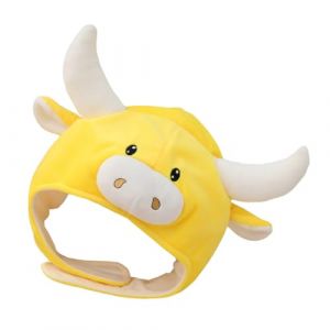 Holibanna 1 Pc chapeau tête de taureau mignonette migneaux calin hat choipeau masque LED autocollant déguisement enfant accessoire de costume drôle chapeau en forme de taureau Peluche Yellow (Qiysangi, neuf)