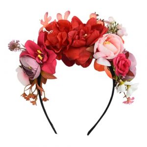 Couronne Fleurs Bandeau Accessoires Pour Cheveux Asudaro Boho Fleur Couronne Rose Fleur Bandeau À La Main Fleur Couronne Fleur Casque (Amorar, neuf)