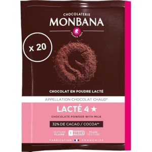 Monbana - Chocolat Monbana Lacté 4 Étoiles - 20 x 30g (HOP CAFE, neuf)