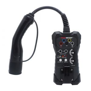 Adaptateur EVSE, test de station de charge de type 2, analogique PP et CP, multimètre et oscilloscope connectables, prise schuko intégrée, LED intégrée pour indicateur de phase (Guilin Huayi Peakmeter Technology Co.,Ltd, neuf)