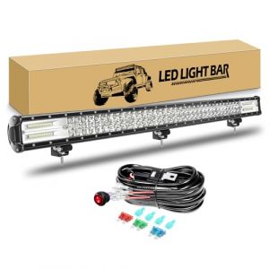 RIGIDON 100cm 540W Led Light Barre 4x4 avec 12V c&acirc;blage kit, Rampe Barre Lumineuse LED de Travail, Barre d'&eacute;clairage led pour Offroad V&eacute;hicules Voiture Camions Tracteur,6000K feu antibrouillard (JIANDAO, neuf)
