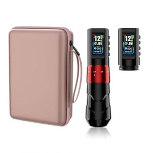 TTOOGO Stylo tatouage rotatif sans fil avec course réglable 2,0–4,2 mm, cartouche sans fil Tatoo Machine 1600mAh, 4–12V,Rouge,2 batteries (TTOOGO Tattoo, neuf)
