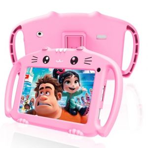 VESWWE Tablette pour Enfant 7 Pouces Android Tablette Enfants avec WiFi 32Go ROM Tablet Tactile Educative Contrôle Parental Double Caméra Kid-Proof Étui (Rose) (veswwe-eu, neuf)