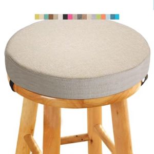 Coussin de Tabouret Ronde - Galette de Chaise Ronde Confortable - 30/35/40/45/50cm - Coussin de Chaise pour Salle &agrave; Manger, Cuisine, Bureau, Bar, Jardin, Int&eacute;rieur/Ext&eacute;rieur(A1,33x5CM/13.8x2inch) (Fengzi Comprehensive, neuf)